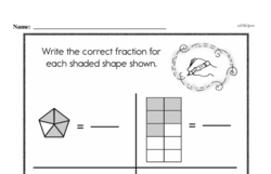 Second Grade Fractions Worksheets - Fractions and Parts of a Whole Worksheet #7
