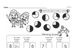 Second Grade Fractions Worksheets - Fractions and Parts of a Whole Worksheet #13