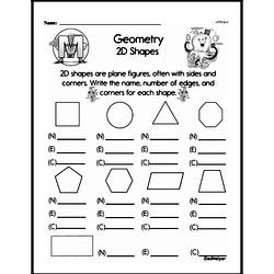 Second Grade Geometry Worksheets - 2D Shapes | edHelper.com