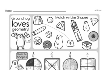 Geometry - 3D Shapes Mixed Math PDF Workbook for Second Graders