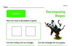 Second Grade Geometry Worksheets - Decomposing Shapes Worksheet #5