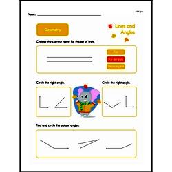 Second Grade Geometry Worksheets - Lines and Angles Worksheet #4