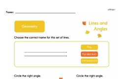 Second Grade Geometry Worksheets - Lines and Angles Worksheet #4