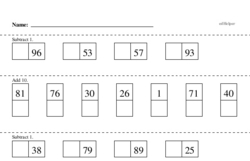 Hundreds Chart Mixed Math PDF Workbook for Second Graders