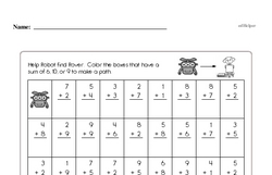 Follow math facts to complete the maze.