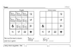 Second Grade Math Challenges Worksheets - Puzzles and Brain Teasers Worksheet #2