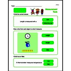 Second Grade Measurement Worksheets - Measurement Tools | edHelper.com