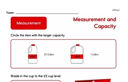 Second Grade Measurement Worksheets - Measurement and Capacity Worksheet #5