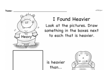 Measurement - Measurement and Comparisons Mixed Math PDF Workbook for Second Graders