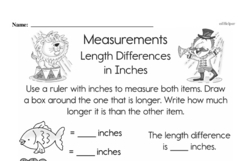 Second Grade Measurement Worksheets Worksheet #1