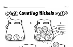 Second Grade Money Math Worksheets - Adding Groups of Coins Worksheet #6