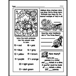 Second Grade Money Math Worksheets - Dimes Worksheet #7