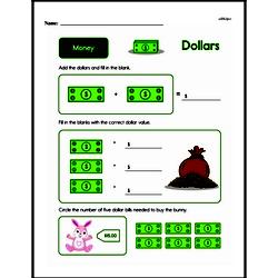 Second Grade Money Math Worksheets - Dollars Worksheet #4