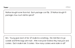 Second Grade Money Math Worksheets - Nickels Worksheet #1