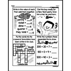Second Grade Money Math Worksheets - Quarters Worksheet #13