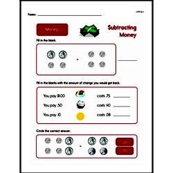 Second Grade Money Math Worksheets - Subtracting Money Worksheet #3