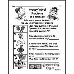 Second Grade Money Math Worksheets Worksheet #1