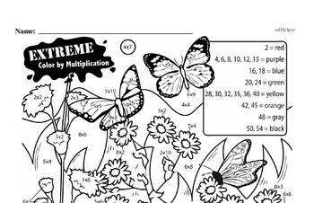 Multiplication - One-Digit Multiplication Mixed Math PDF Workbook for Second Graders