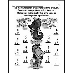 Second Grade Multiplication Worksheets - One-Digit Multiplication Worksheet #16