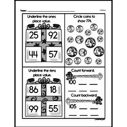 Second Grade Number Sense Worksheets - Three-Digit Numbers Worksheet #2