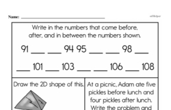 Second Grade Number Sense Worksheets - Three-Digit Numbers Worksheet #26