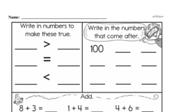 Second Grade Number Sense Worksheets - Three-Digit Numbers Worksheet #17