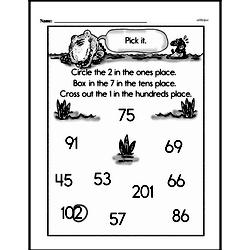 Second Grade Number Sense Worksheets - Three-Digit Numbers Worksheet #20