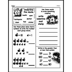 Second Grade Number Sense Worksheets - Three-Digit Numbers Worksheet #25