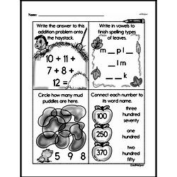 Second Grade Number Sense Worksheets - Three-Digit Numbers Worksheet #29
