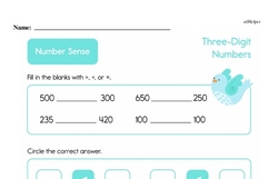 Second Grade Number Sense Worksheets - Three-Digit Numbers Worksheet #37