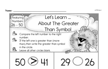 Number Sense - Two-Digit Numbers Workbook (all teacher worksheets - large PDF)