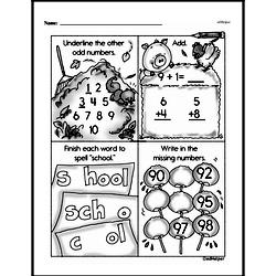 Second Grade Number Sense Worksheets - Two-Digit Numbers Worksheet #105
