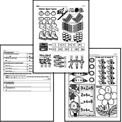 Patterns - Number Patterns Workbook (all teacher worksheets - large PDF)