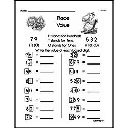 Second Grade Place Value Worksheets Worksheet #1