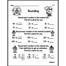 Second Grade Rounding Worksheets Worksheet #1