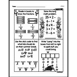 Subtraction - Multi-Digit Subtraction Mixed Math PDF Workbook for Second Graders