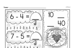 Second Grade Subtraction Worksheets - Subtraction within 10 Worksheet #22