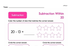 Second Grade Subtraction Worksheets - Subtraction within 20 Worksheet #51
