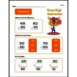 Second Grade Subtraction Worksheets - Three-Digit Subtraction Worksheet #10