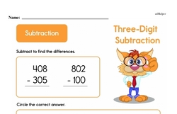 Second Grade Subtraction Worksheets - Three-Digit Subtraction Worksheet #10