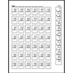 Second Grade Subtraction Worksheets - Two-Digit Subtraction Worksheet #3