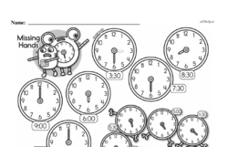 Second Grade Time Worksheets - Time to the Half-Hour Worksheet #3