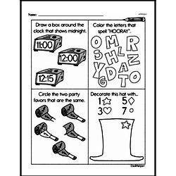 Second Grade Time Worksheets - Time to the Hour Worksheet #17