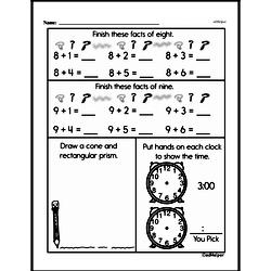Second Grade Time Worksheets - Time to the Hour Worksheet #4