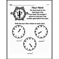 Second Grade Time Worksheets - Time to the Hour Worksheet #7