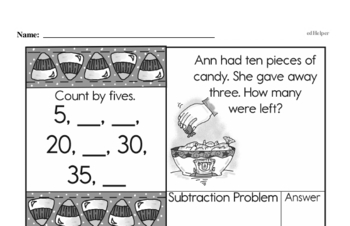 Time - Time to the Hour Mixed Math PDF Workbook for Second Graders