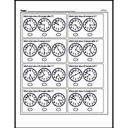 Second Grade Time Worksheets - Time to the Nearest Five Minutes Worksheet #1