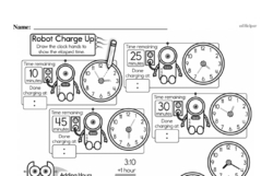 Second Grade Time Worksheets - Time to the Nearest Five Minutes Worksheet #6