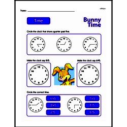Second Grade Time Worksheets - Time to the Quarter-Hour Worksheet #8