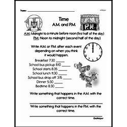 Second Grade Time Worksheets Worksheet #3